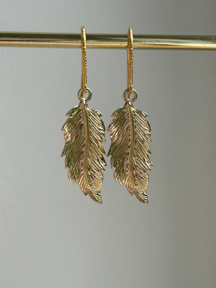 Feathers oorbellen