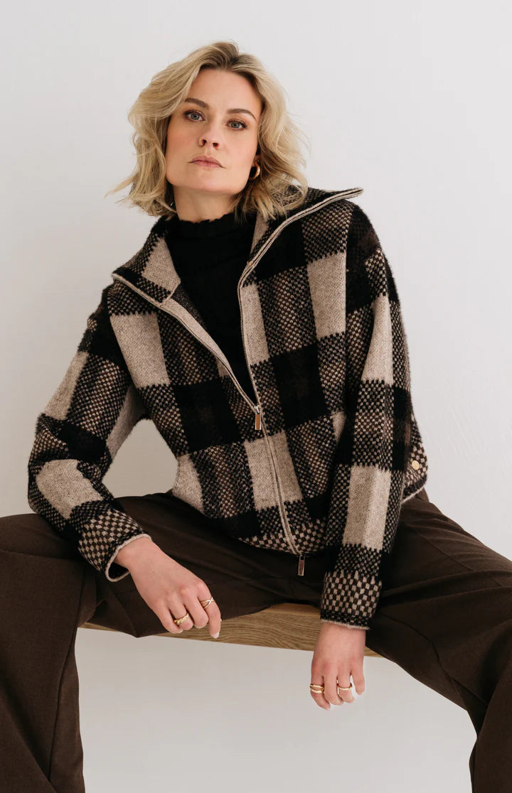 Vest Rumour Check Brown Maicazz