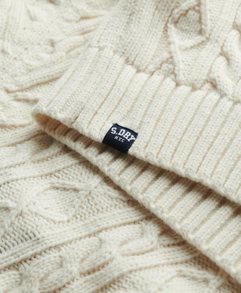 Trui Slim Cable Half Zip Knit Superdry