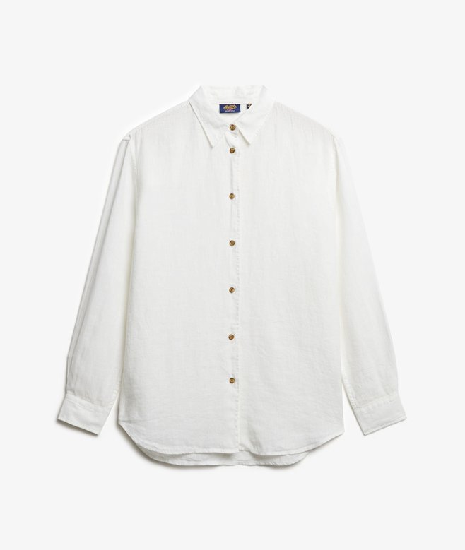 Casual Linen Boyfriend Shirt SUPERDRY