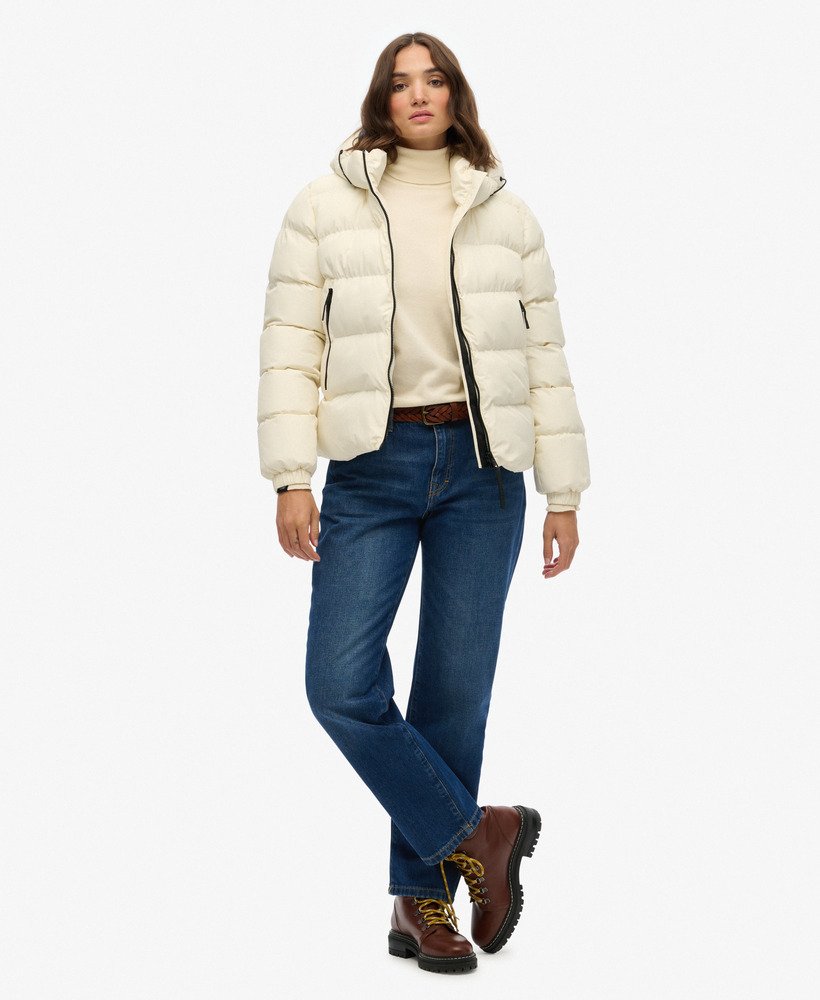 Sports pufferjas met capuchon Superdry