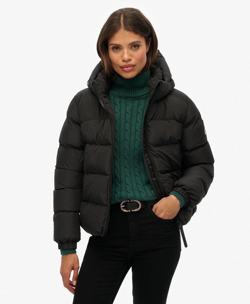 Sportieve Puffer Jas met Capuchon Superdry