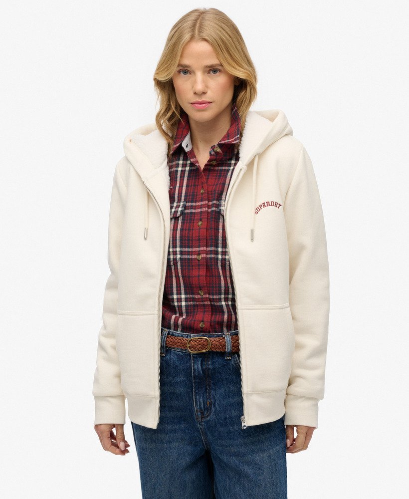 Borg Lined Zip Hoodie Superdry