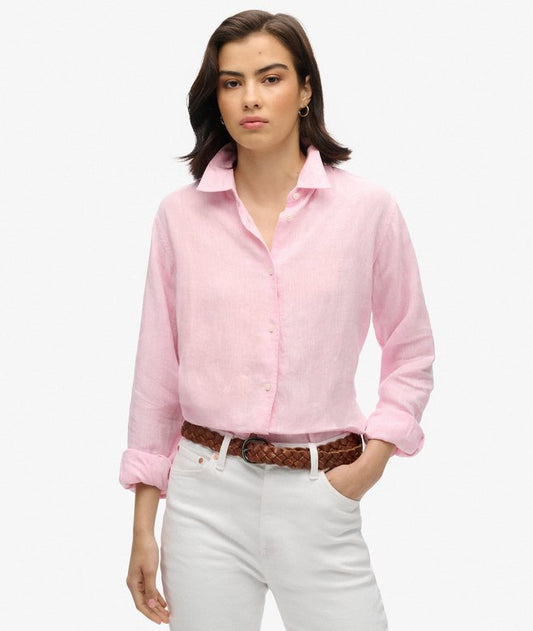 Casual Linen Boyfriend Shirt SUPERDRY