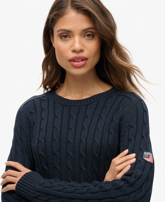 Slouchy Cable Knit Jumper Superdry