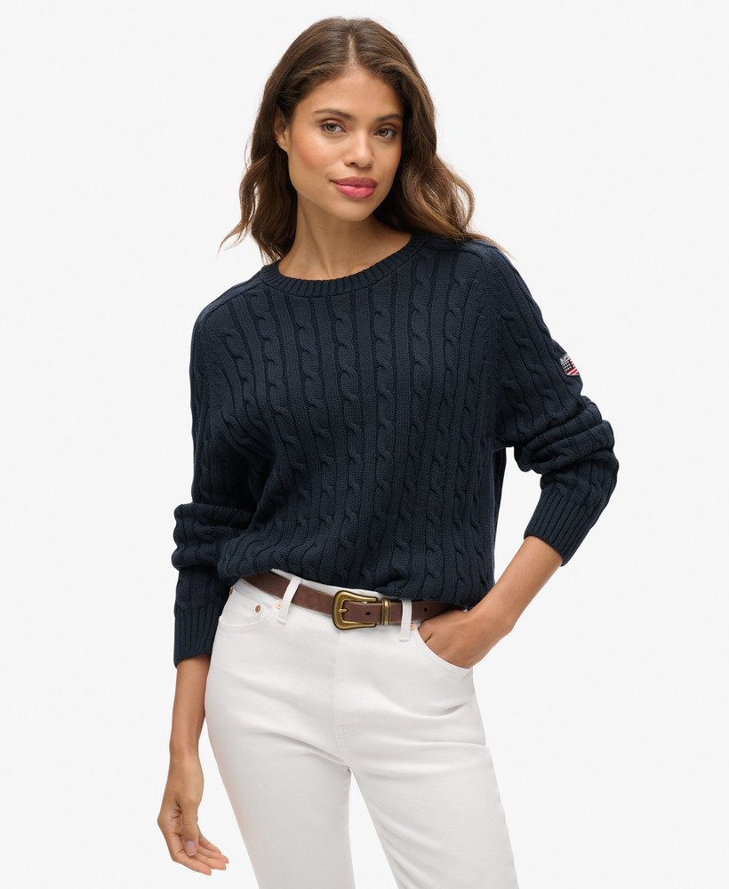 Slouchy Cable Knit Jumper Superdry