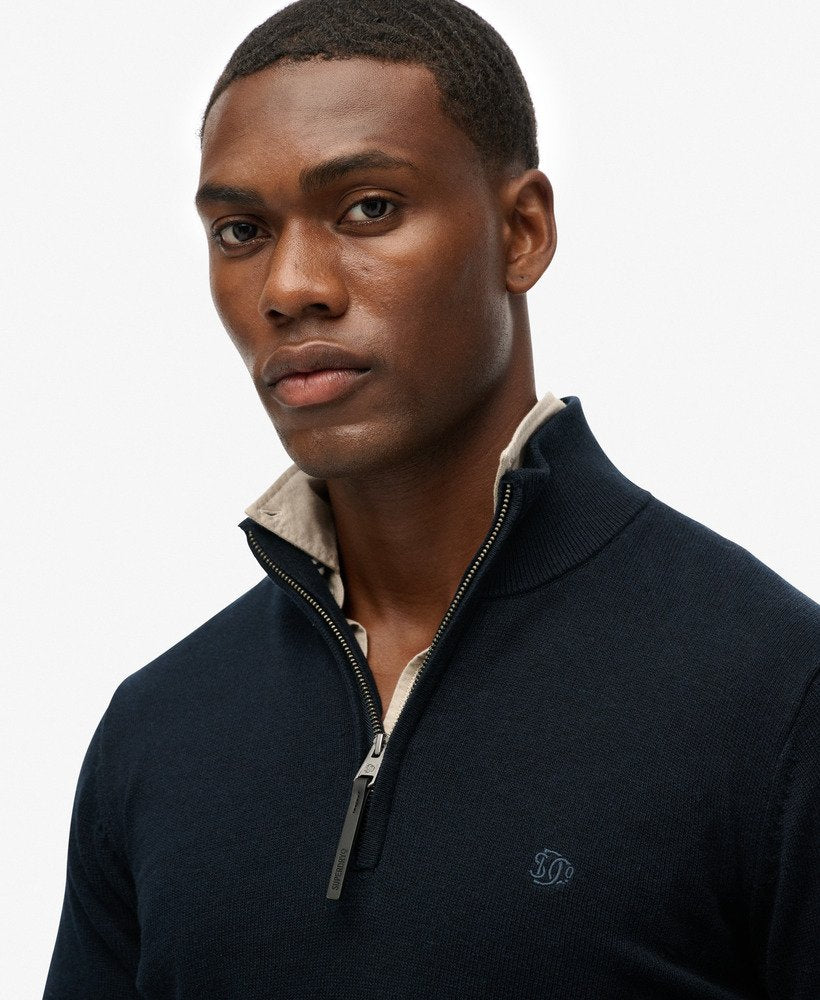 Essentials Cotton Half Zip Jumper Superdry