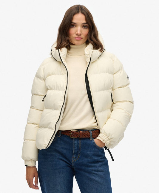 Sports pufferjas met capuchon Superdry