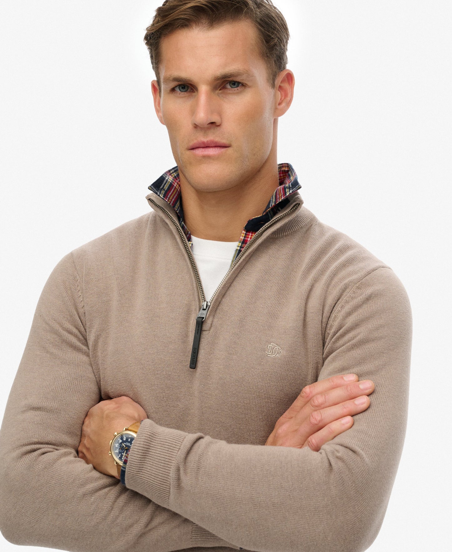 Essentials Cotton Half Zip Jumper Superdry